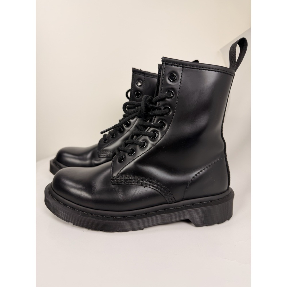 Dr. Martens 1460 Mono Smooth Black Leather Boots Men's 4 Women's 5 - Picture 3 of 14